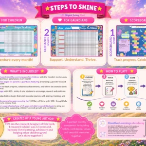 Parameters Daily Positive Habits Learning Exercise Book - Pink Flying Dolphin Back Cover